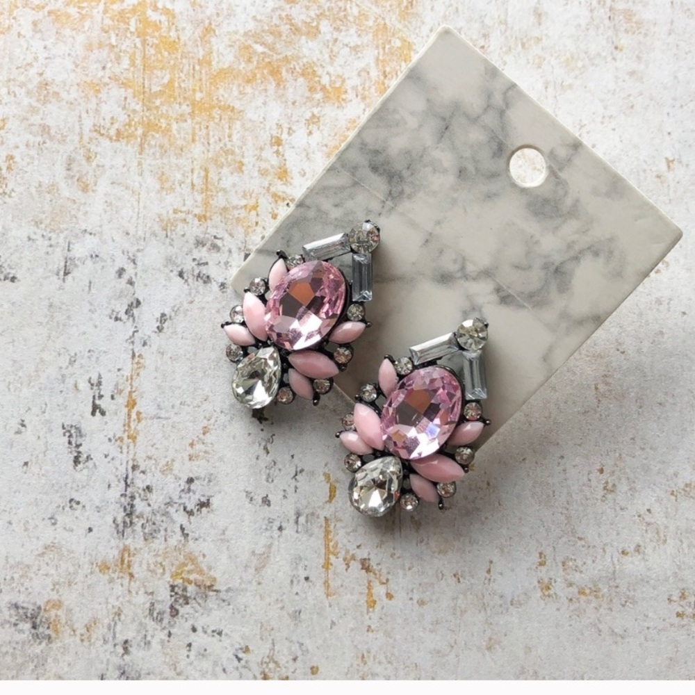 Pink Crystal Earrings